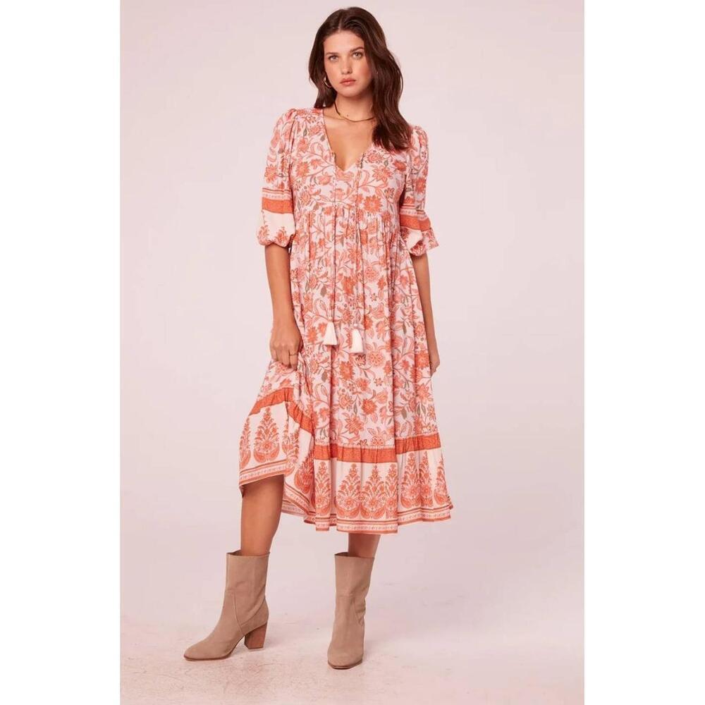 NWT Band‎ Of The Free Savara Dress Floral Ruffled Bohemian Womens Small